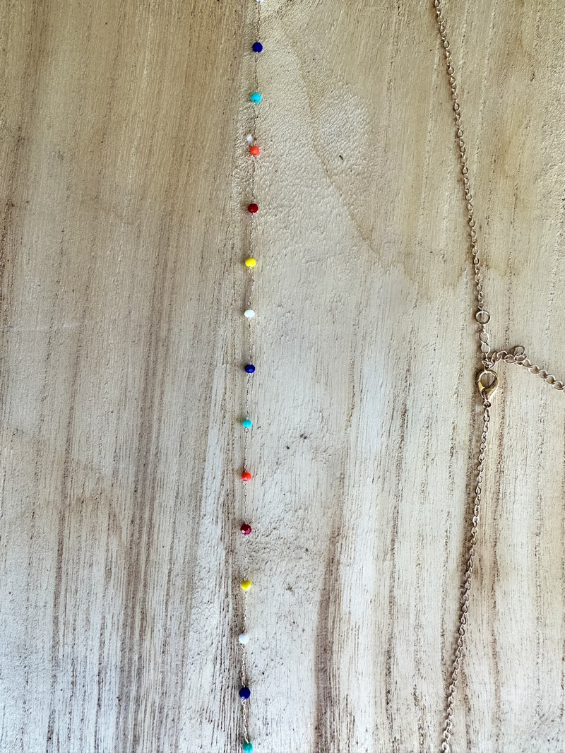 Multi- Color Beaded Gold Waist Chain