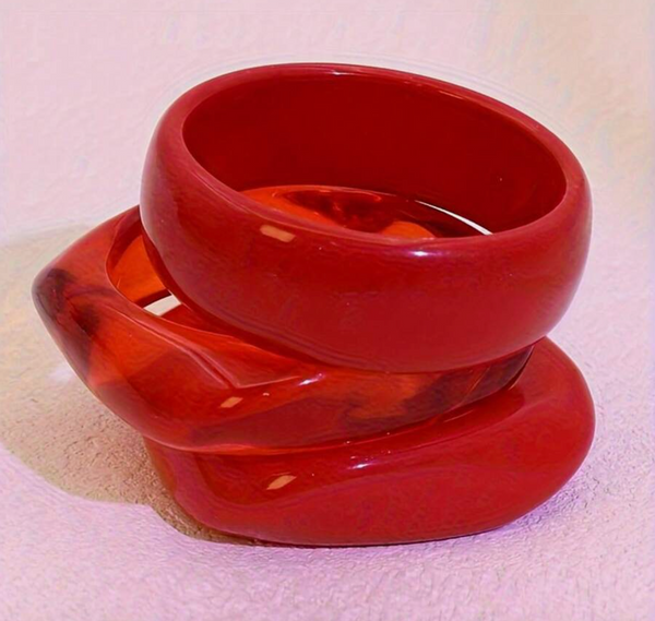 Red Acrylic Bangles – Cimi Bikini