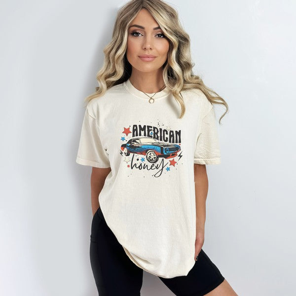 American Honey Car Garment Dyed Tee