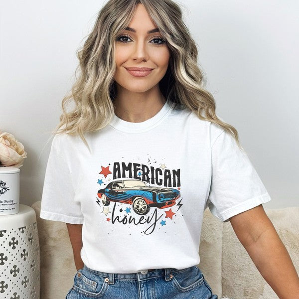 American Honey Car Garment Dyed Tee