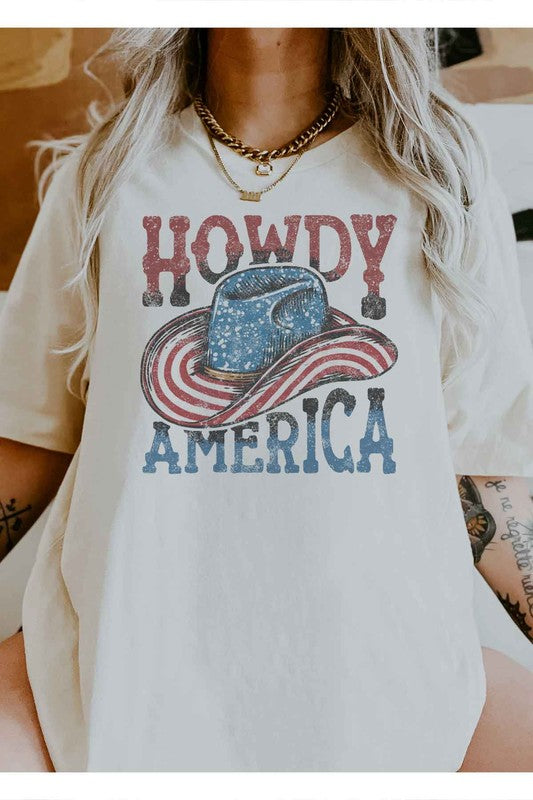 HOWDY AMERICA USA GRAPHIC TEE