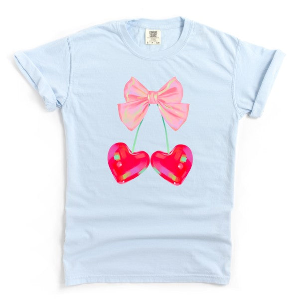 Heart Cherries Coquette Garment Dyed Tee