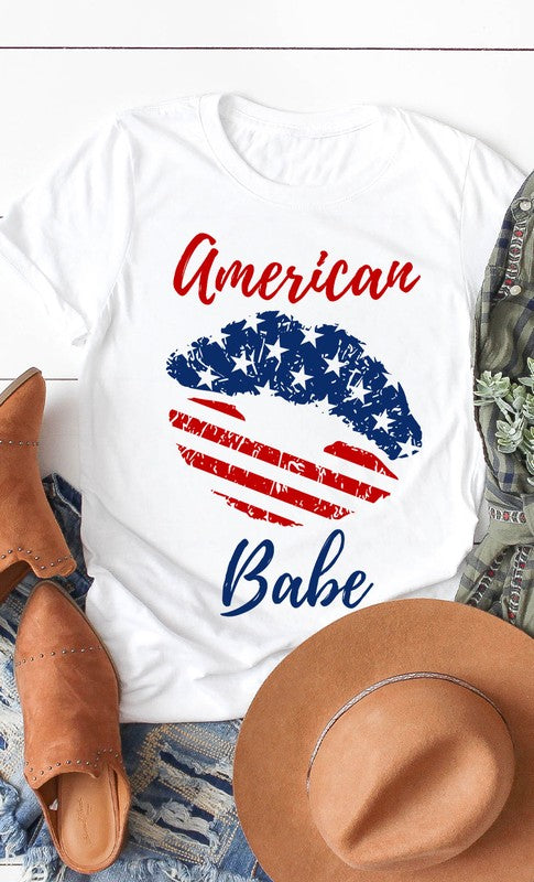 American Babe Lips Graphic Tee