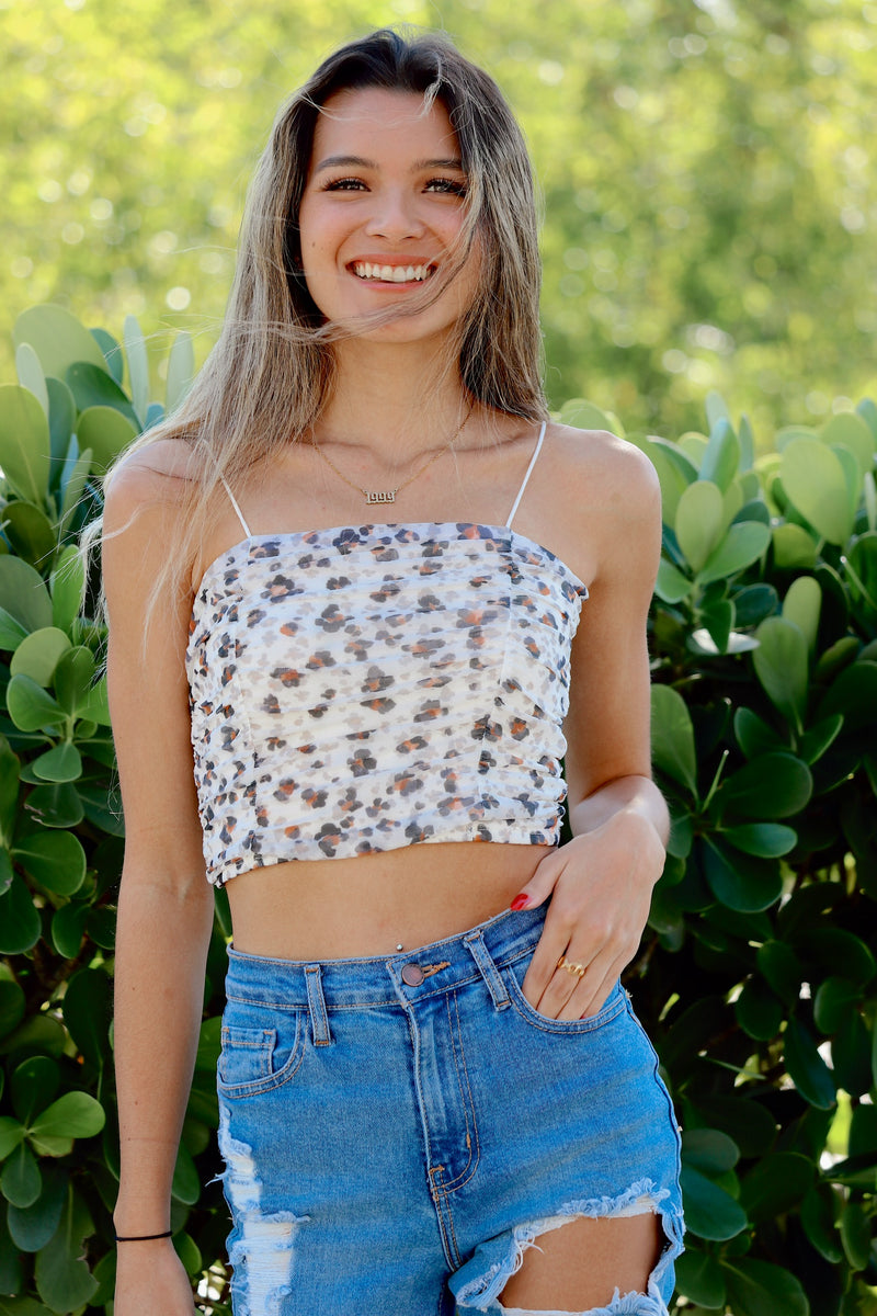 Seeing Spots Tank Top- White
