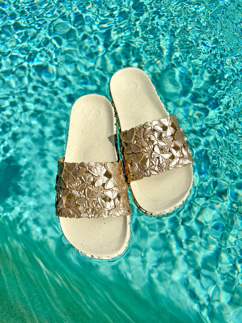 Butterfly Slides- Gold