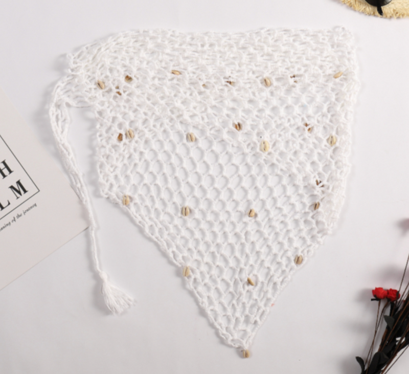 Seashell Love Crochet Wrap Skirt- White