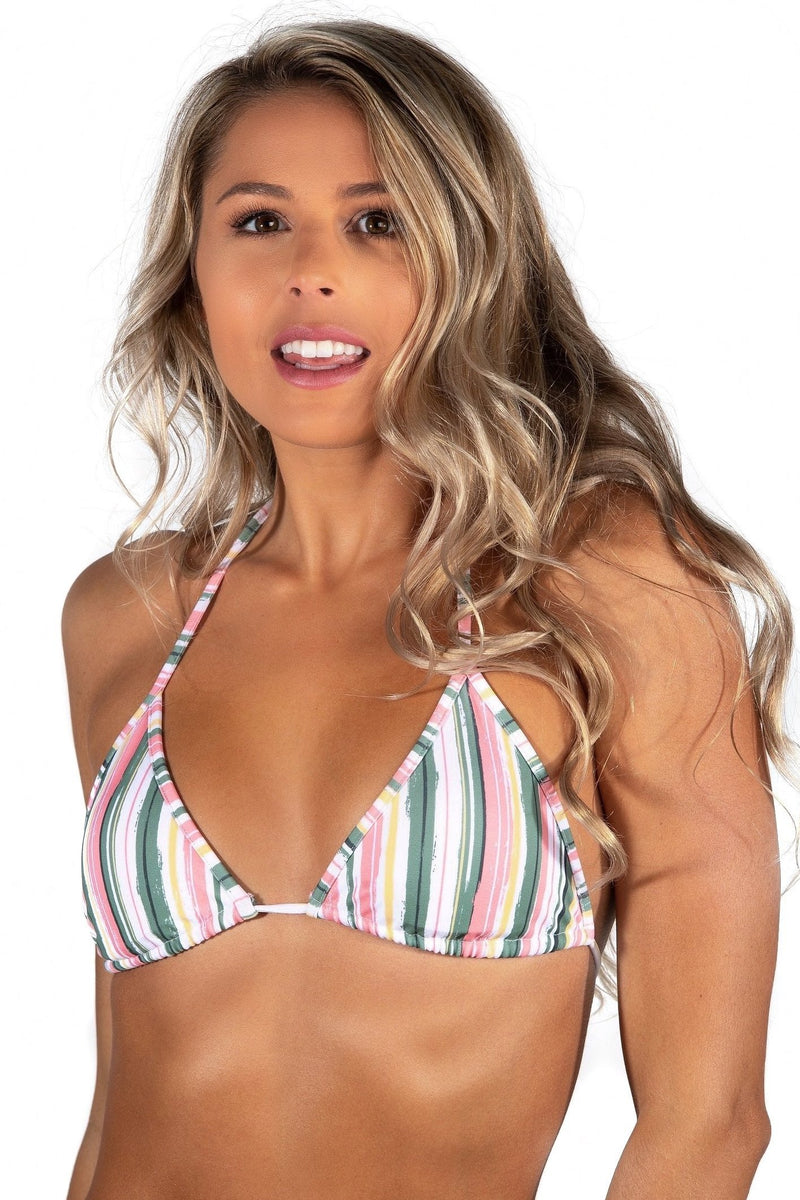 Ellie Bikini Triangle Top - Stripe